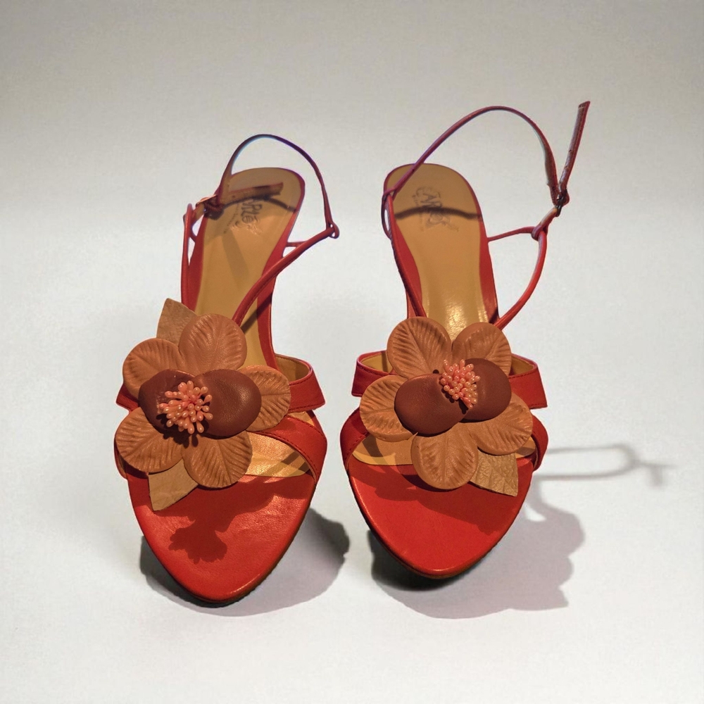 Carlos by Carlos Santana Pink Floral Wedges Size 10